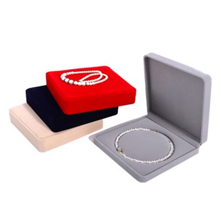 [H1N2] Hộp đựng trang sức - Hộp đựng chuỗi ngọc cao cấp bọc nhung (size 19 x 19 x 4cm)