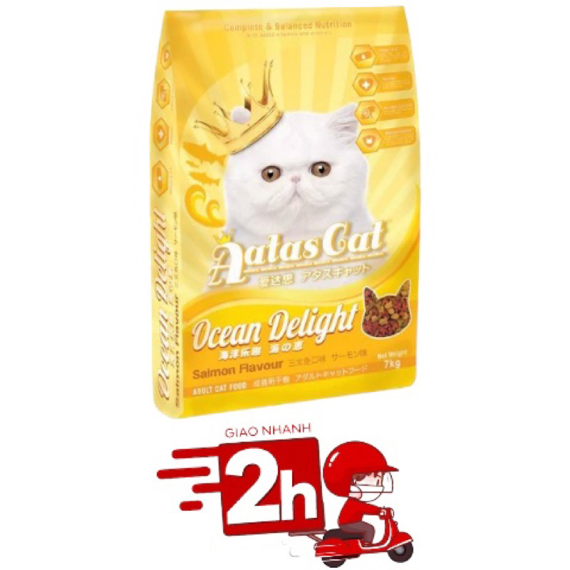 Thức ăn hạt cho mèo Aatas Cat Delight 7kg ( bao xá) (Date 9/2025)