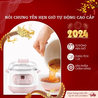 Nồi chưng TỔ YẾN SÀO THƯƠNG HIỆU SEKA GT68 tự động có hẹn giờ dung tích 1 lít lòng nồi bằng sứ