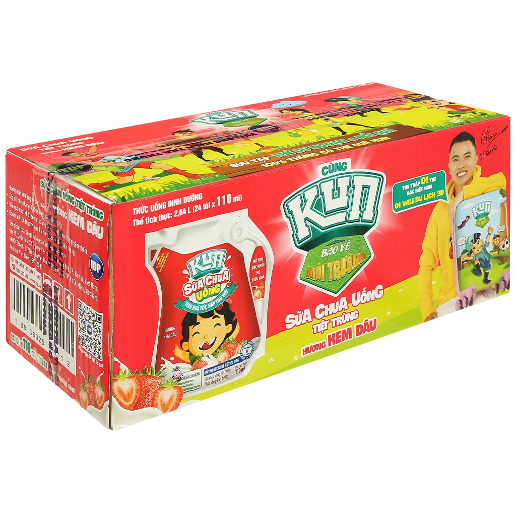 Thùng sữa Kun túi 110ml đủ vị