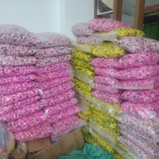  hoa mai,hoa đào lụa giả trang trí tết decor hội chợ xuân 