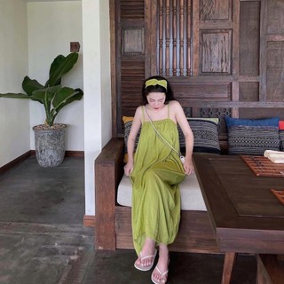 Đầm maxi 2 dây dáng dài sang chảnh - AZ44