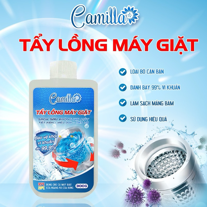 Tẩy lồng máy giặt Camilla hộp 300G