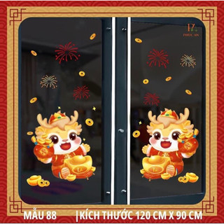 Decal trang trí tết - đèn lồng