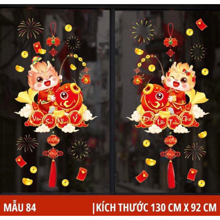 Decal trang trí tết - đèn lồng