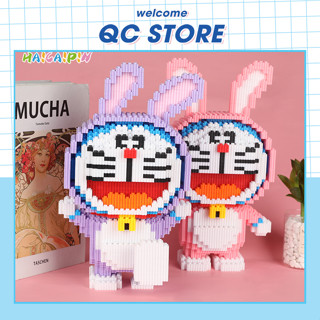 Đồ chơi Doraemon mô hình xếp hình lắp ráp Doremon cosplay cỡ lớn QC Store