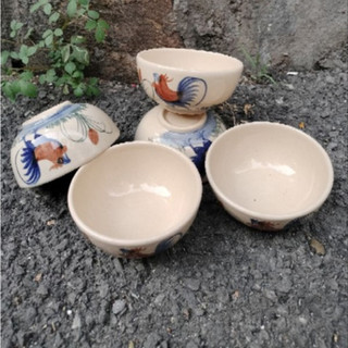🥰😘Combo 5 Chén Soup Vẽ 🐓Con Gà Nhỏ (Chén nhỏ cỡ chén chè 10cm)🐣🐥