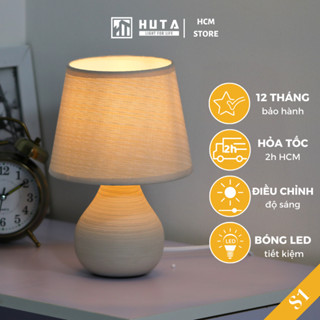 Đèn Ngủ Để Bàn Gốm Sứ HUTA S1 Decor Phòng Ngủ, Đọc Sách Đầu Giường, Quà Tặng Ý Nghĩa