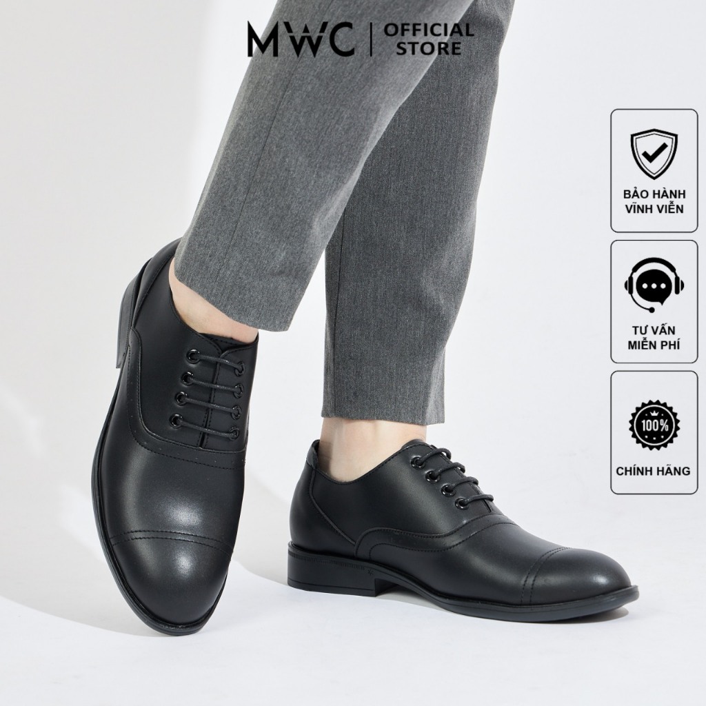 Giày Mọi Nam MWC 6672 - Giày Tây Nam Chất Liệu Da Kiểu Dáng Thắt Dây Thanh Lịch