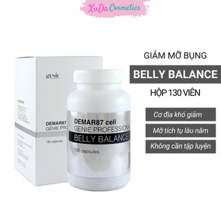 Giảm mỡ bụng genie, viên uống giảm mỡ, giảm cân, detox eo belly balance, hộp 130 viên