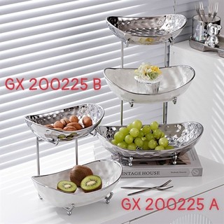 KHAY 2 TẦNG ĐỰNG BÁNH KẸO HOA QUẢ ( còn màu nano)