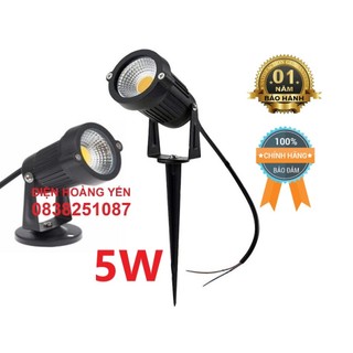 Đèn rọi cỏ ngoài trời 5w. trắng-vàng
