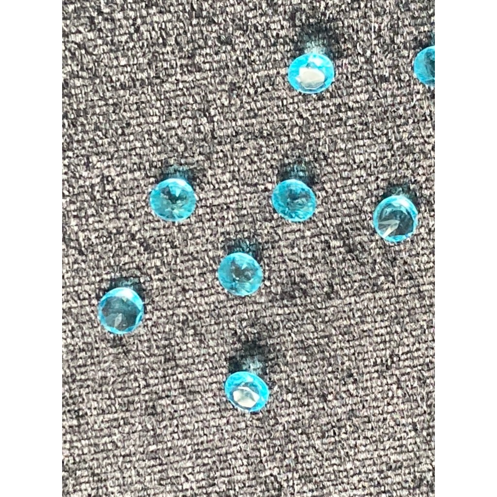 Đá trang sức màu xanh cổ vịt nhẹ kích thước 5.0mm