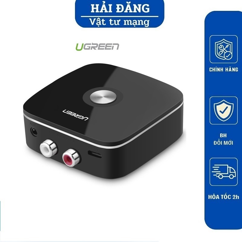 Thiết bị kết nối Bluetooth 5.0 Music Receiver cho loa, amply chính hãng Ugreen 30445