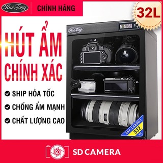 Tủ chống ẩm máy ảnh 32 lít Có Led báo độ ẩm chống ẩm mốc Loại mới cao cấp