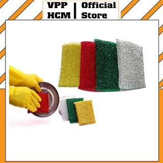 Miếng Rửa Chén Kim Tuyến giá rẻ ( Giao màu ngẫu nhiên) - Miếng cước rửa chén kim tuyến cọ rửa mềm