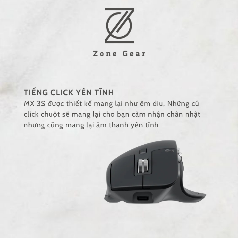 Chuột không dây Logitech MX Master 3S thiết kế công thái học | BigBuy360 - bigbuy360.vn
