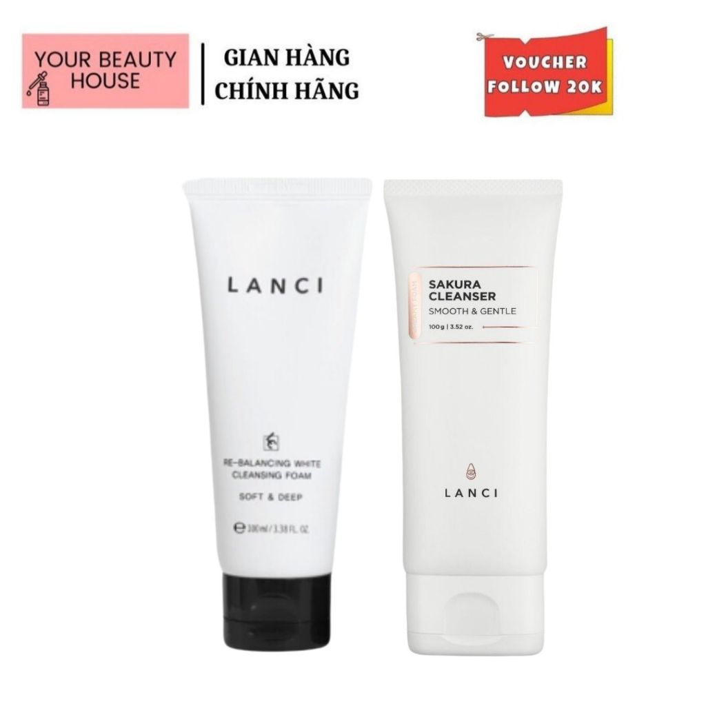 [LANCI] Sữa Rửa Mặt Sạch Dịu Da 100ml Hàn Quốc