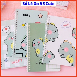 Sổ tay ghi chép lò xo A5 dễ thương, Sổ tay tiện lợi xinh xắn phong cách đáng yêu nhiều mẫu lựa chọn