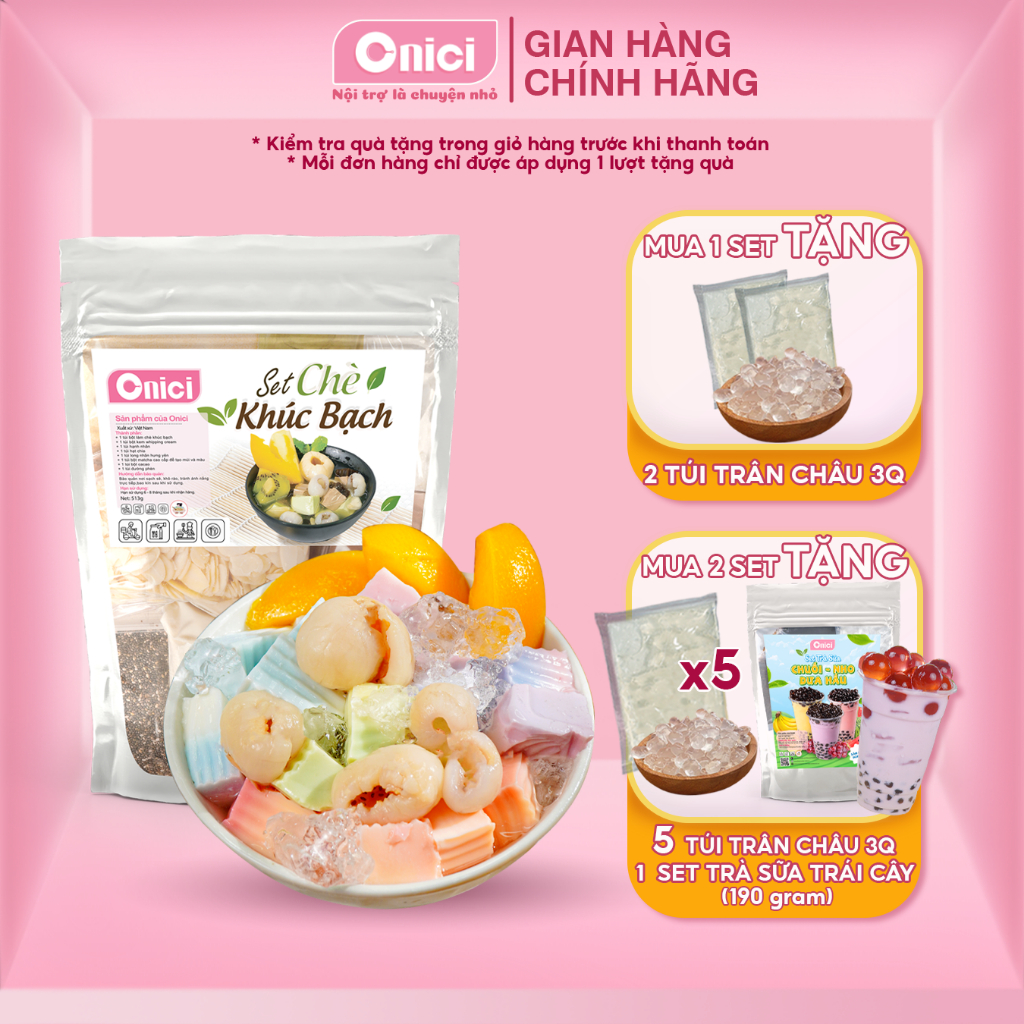 SET CHÈ KHÚC BẠCH NẤU 20 CHÉN BẾP CỦA MẸ ONICI