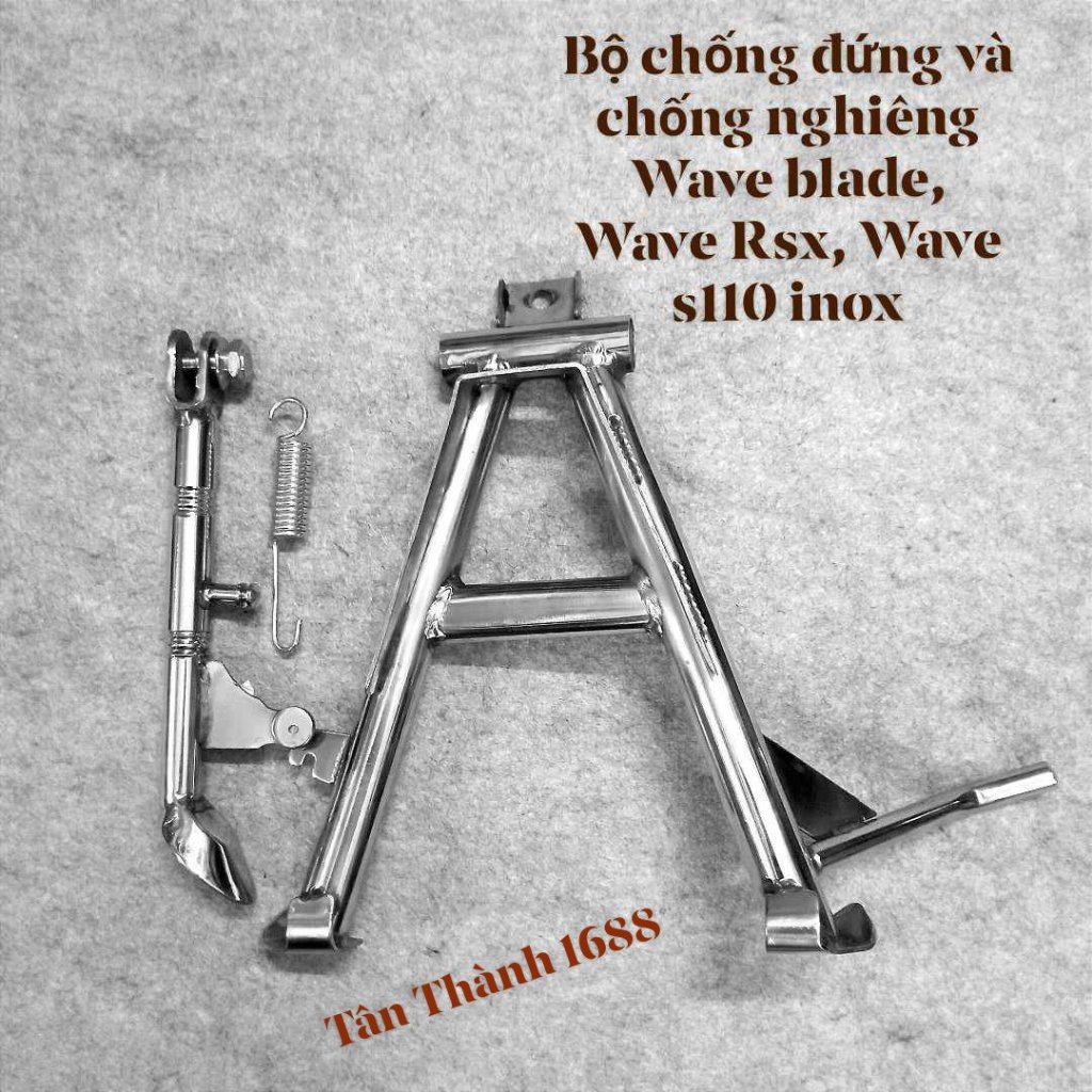 Chống đứng và chống nghiêng inox Wave s110 ,Wave Blade , Wave Rsx 2014 - 2017, Wave alpha110 - hàng 