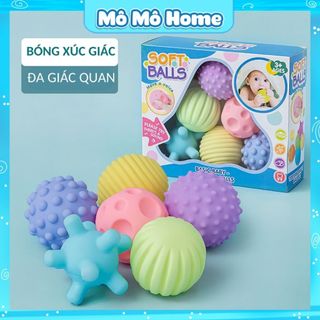 Bóng cho bé Đồ chơi cầm nắm bóng xúc giác phát triển đa giác quan có âm thanh chút chít thú vị - Mô Mô Home