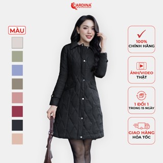 Áo khoác phao nữ CARDINA trần trám dáng lỡ chất liệu cao cấp chống thấm phom dáng trẻ trung năng động 3PDF05