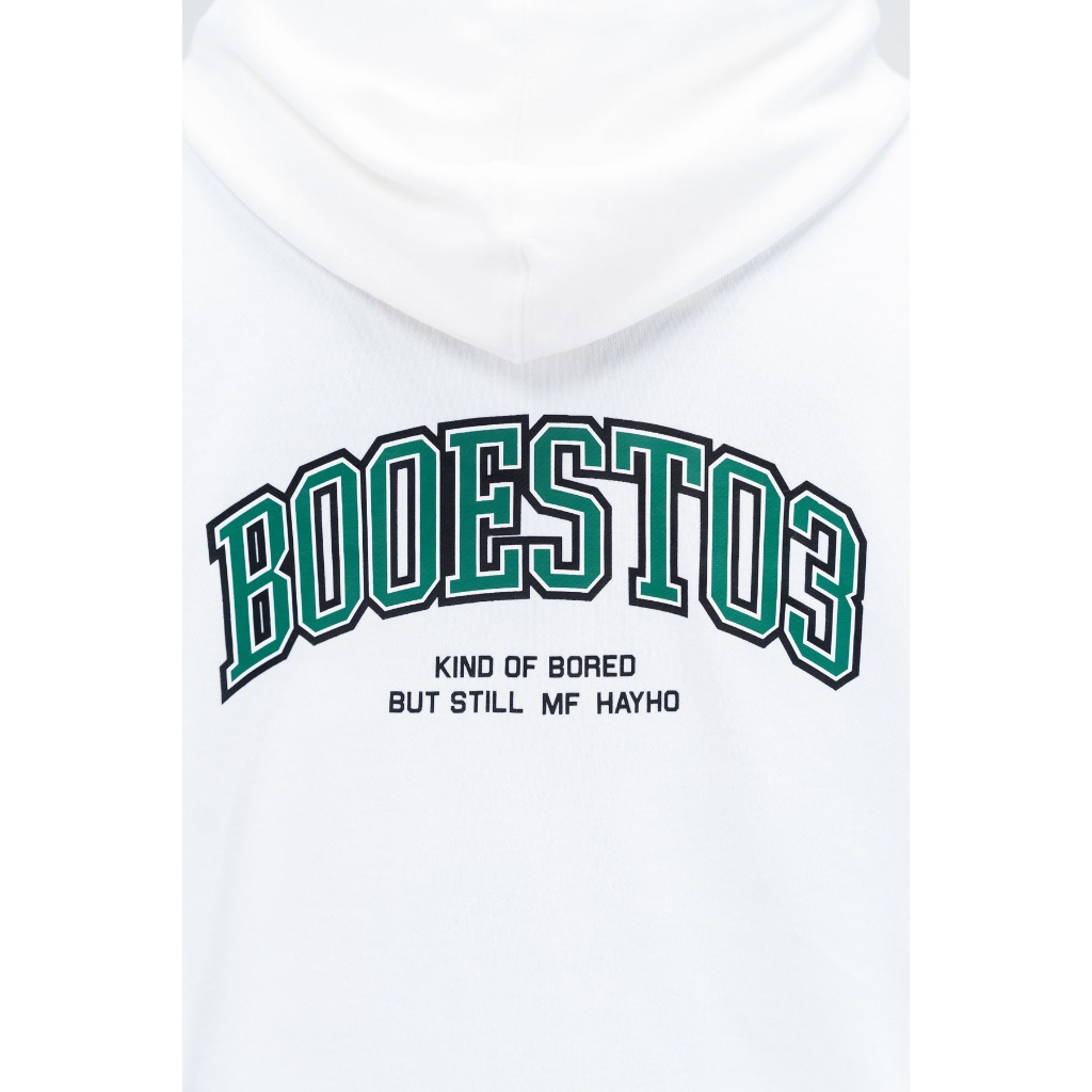 Áo Nỉ Mũ Unisex BOO Dáng Oversize In Lưng BOOEST03