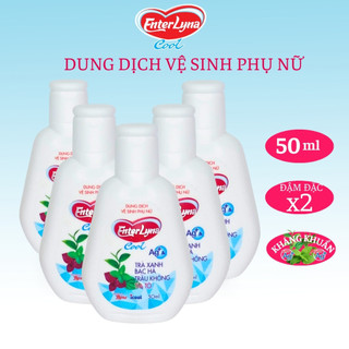 Dung dịch vệ sinh phụ nữ Enterlyna Cool 50ml chiết xuất trầu không, tía tô, trà xanh, bạc hà