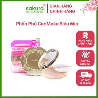 Phấn Phủ CanMake Siêu Mịn, Kiềm Dầu Tốt , Kèm Gương