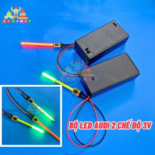 Bộ LED 3V 2 chế độ dùng pin AA, Led AUDI, dùng DIY học STEAM, Làm mô hình - LK0687