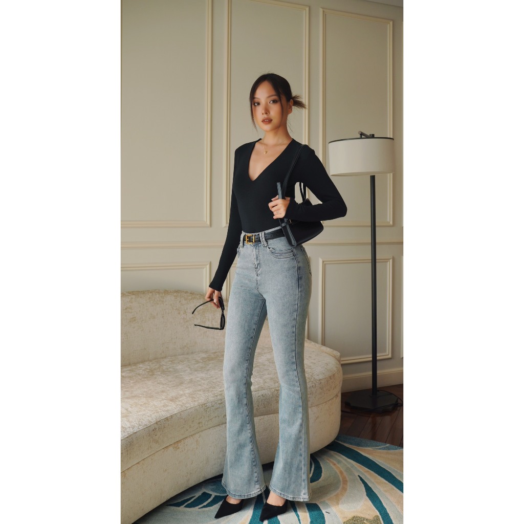 Quần jeans ống loe BASIC SODA JEANS