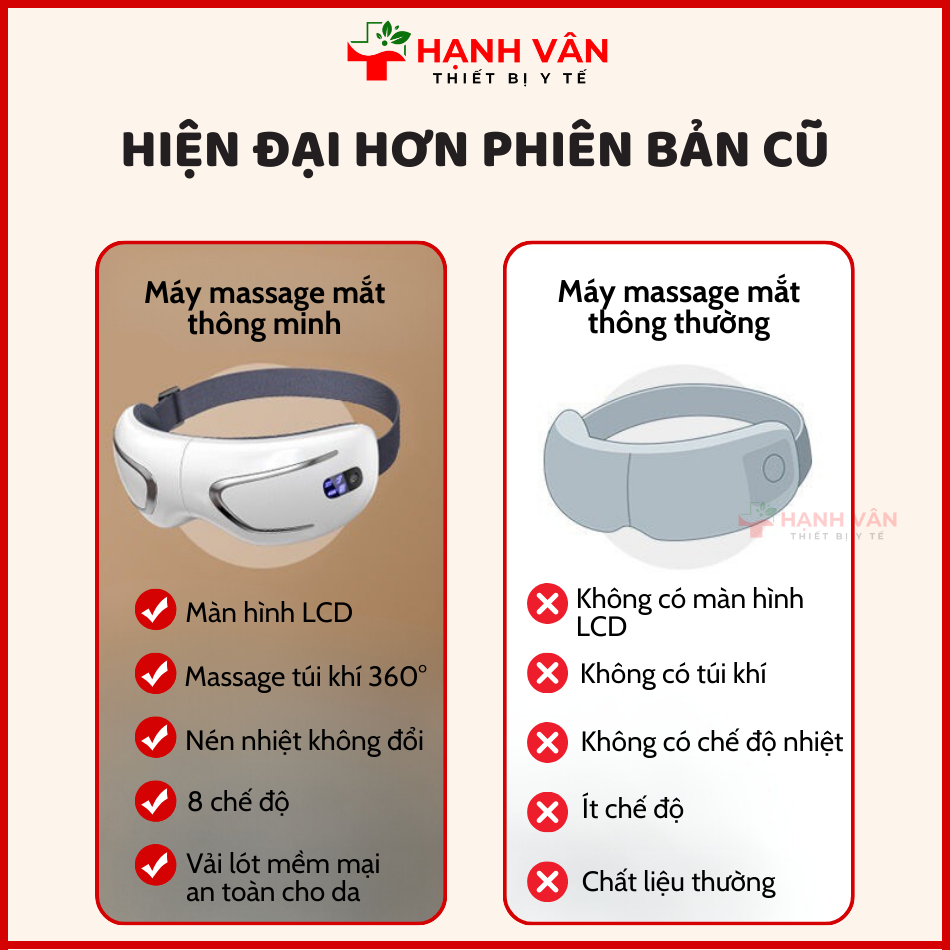 MÁY MASSAGE MẮT THÔNG MINH YBB-5 - GIẢM NHỨC MỎI MẮT HIỆU QUẢ BẢO HÀNH 24 THÁNG