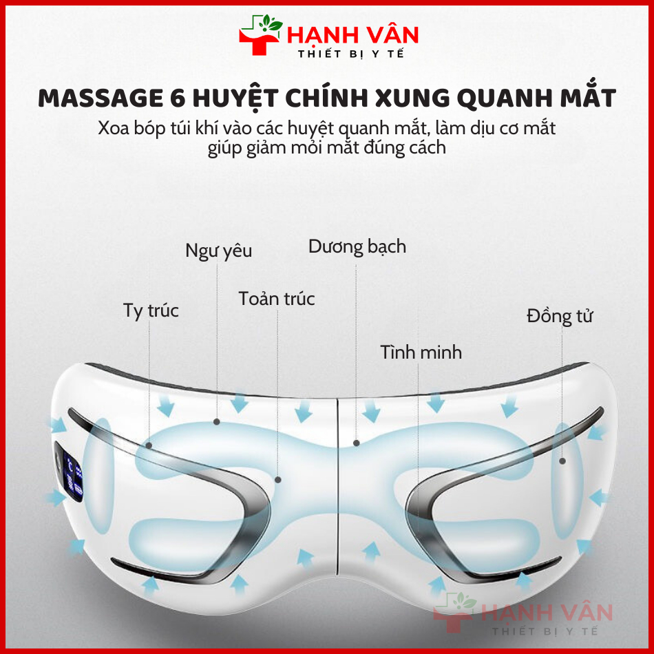 MÁY MASSAGE MẮT THÔNG MINH YBB-5 - GIẢM NHỨC MỎI MẮT HIỆU QUẢ BẢO HÀNH 24 THÁNG