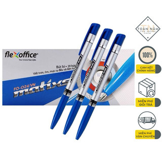 Hộp 20 bút bi thiên long fo-024 ngòi 0.7mm - bút bi mực xanh/đỏ/đen