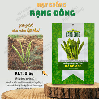 Hạt giống Măng Tây Xanh Rado 636 (0,5g~25 hạt) nảy mầm tốt, ít sâu bệnh, năng suất cao - Hạt giống Rạng Đông