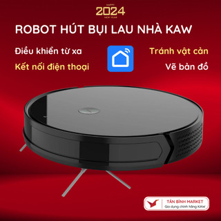 Robot hút bụi lau nhà Kaw - Pin 2600mAh, Lực Hút 3200Pa, Diện Tích Làm Sạch 200m2, Bảo Hành 36 Tháng