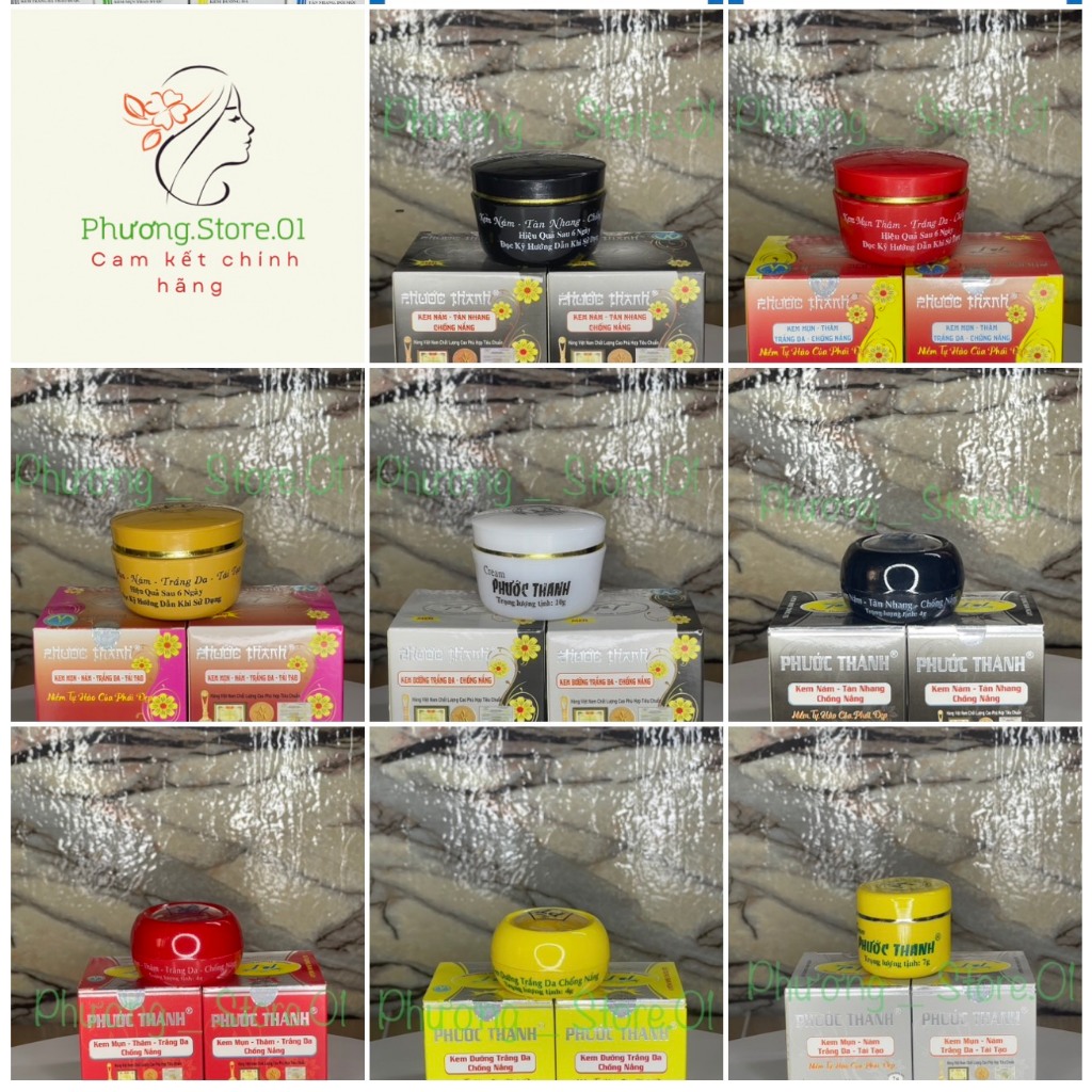 Kem PHƯỚC THANH mụn, nám, trắng da lớn nhỏ đủ loại. chính hãng gia sỉ