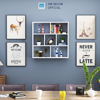 Kệ Sách Đơn Giản Là Đẹp SIB DECOR Chữ Nhật Treo Tường KT242