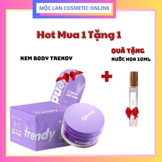 Kem body trendy tím MEEA nâng tone da, kem body trắng da toàn thân dưỡng ẩm+tặng nước hoa