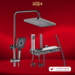 Bộ vòi sen tắm đứng - Chất Liệu Đồng Thau, Inox 304, 4 Chế Độ Thiết Kế Phím Đàn, Bảo Hành 36 tháng