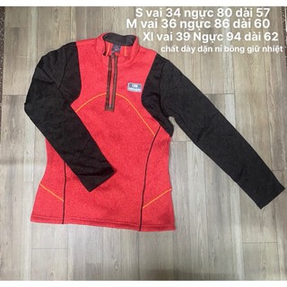 Áo Thể Thao Nữ Eider Dài Tay Nỉ Bông Dày Dặn Giữ Nhiệt Ngày Đông