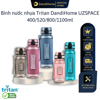 Bình đựng nước bằng nhựa tritan cao cấp DandiHome Uzspace 400/520/800/1100ml