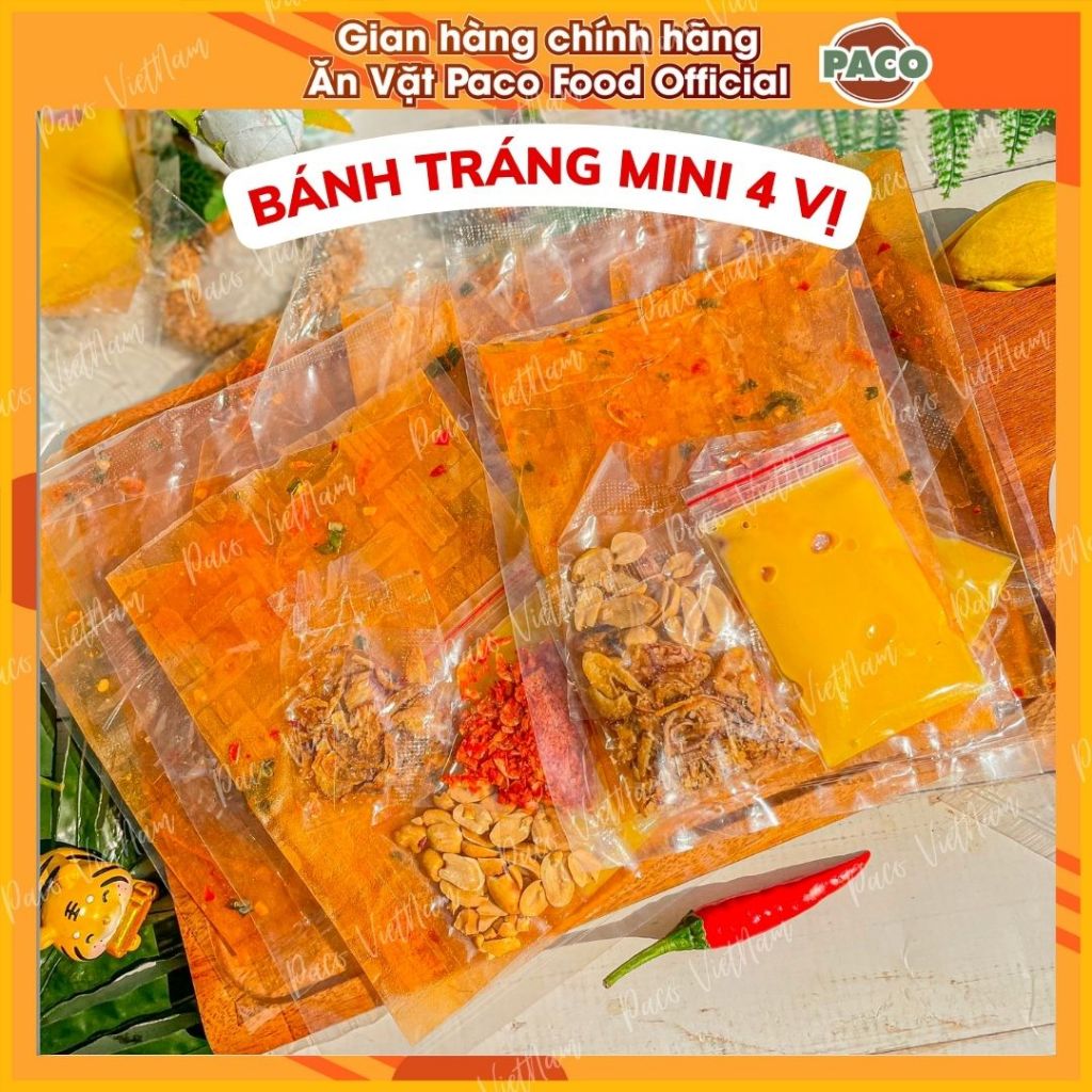 [COMBO 10 BỊCH] bánh tráng bơ 4 vị Paco Food bánh tráng siêu ngon béo ăn là ghiền