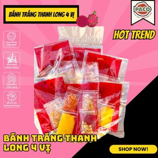 Bánh tráng thanh long bơ phô mai 4 vị Paco Food bánh tráng siêu ngon béo ăn là ghiền