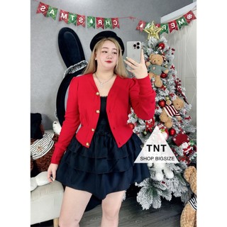ÁO KHOÁC CROPTOP NÚT ĐỒNG [TNT SHOP BIGSIZE 60KG 90KG]