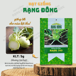 Hạt giống Su Hào Rado 703 (5g~700 hạt) nảy mầm tốt, trồng quanh năm, ít sâu bệnh - Hạt giống Rạng Đông