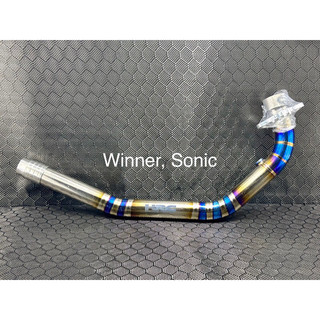 Cổ pô titanium winer v1, winer x, sonic 150