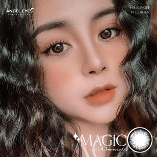 [POLYHEMA LỌ 8h]Lens đen Magic Black Cận 0-6 - Kính áp tròng giãn to - Đeo 8h/ngày - HSD 3 tháng