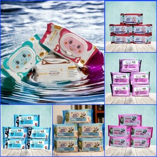 (si) Combo 5 Bịch Khăn Ướt An Toàn Cho Bé Không Mùi Gói 150gr- Khăn Giấy Ướt Cao Cấp